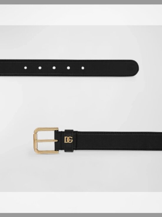 Dolce&Gabbana NWT Interlocking DG Smooth Leather Belt (ORIG. $575) (SIZE 85CM) main image 4